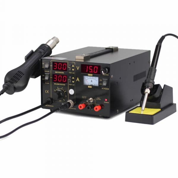 ProK Electronics Estação de Soldar e Dessoldar smd Ar Quente com 15V/1A