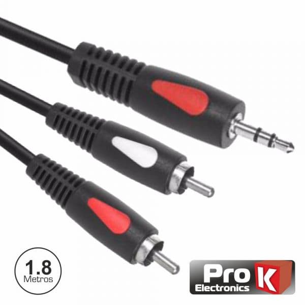 Alpha Elettronica Cabo Jack 3.5mm Macho St / 2-Rca Macho 10m
