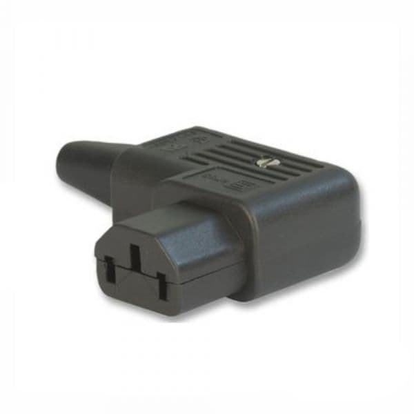 Prok Electronics Ficha Alimentação Iec 3p Fêmea Angular 90º Preta FAL910PA - FAL910PA