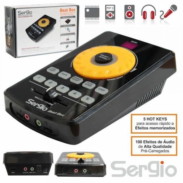 Processador de Efeitos Sons Digital Mp3 Beat Box