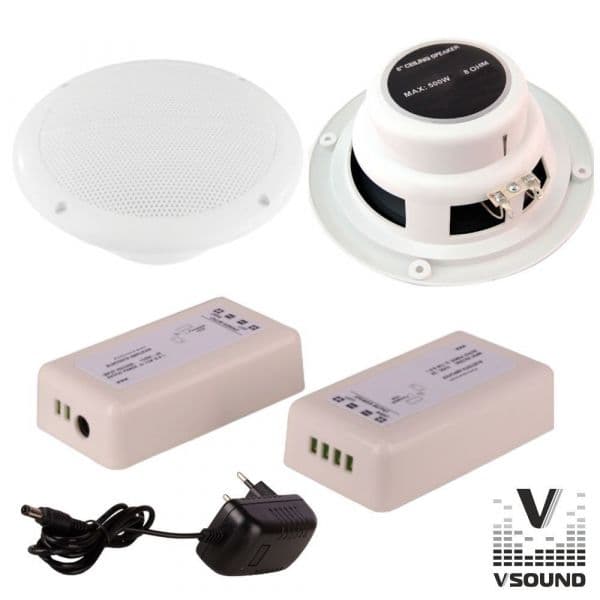 Vsound Kit Amplificador 30W Bluetooth + 2 Colunas + Cabos