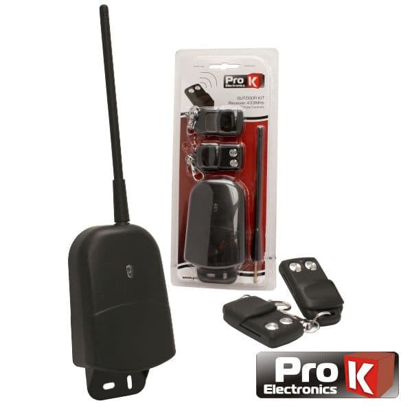 Prok Electronics Kit Emissor Receptor de 2 Canais e 2 Comandos Exterior - PKER2E