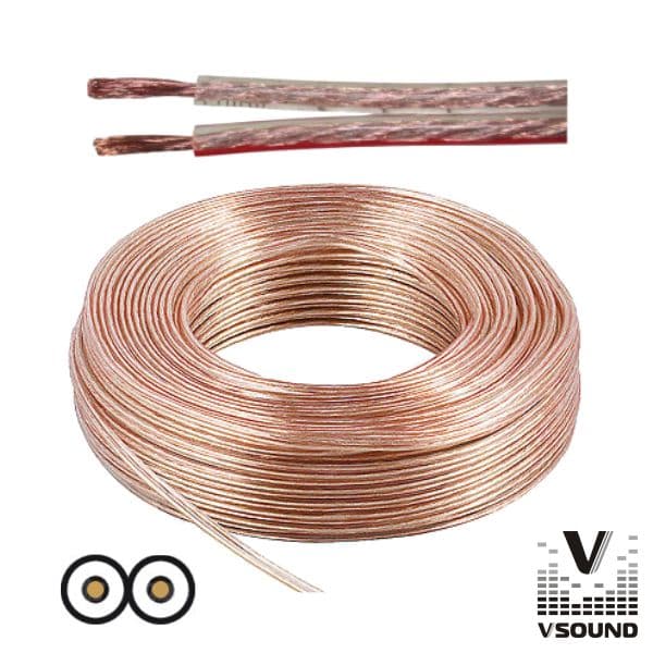 Vsound Cabo Coluna 2x0.50mm Transparente Paralelo