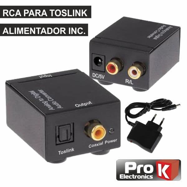 Hq Power Conversor Audio Rca-toslink - PK-COAXOP