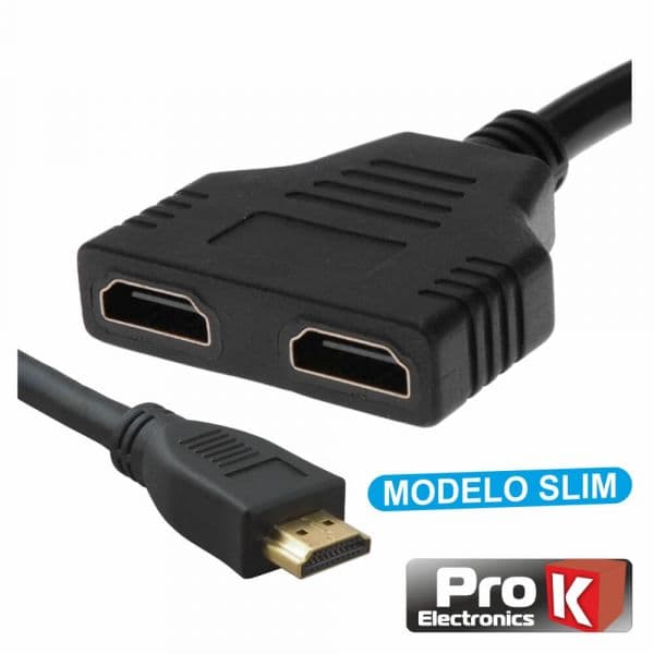 Prok Adaptador Hdmi 1 Entrada 2 Saídas Slim