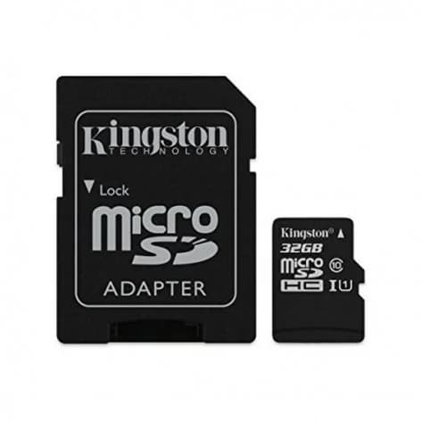 Kingston 16GB Micro SDHC Class 10 UHS-I U1 Full HD Canvas 80MB/s + Adaptador SD - SDCS/16GB