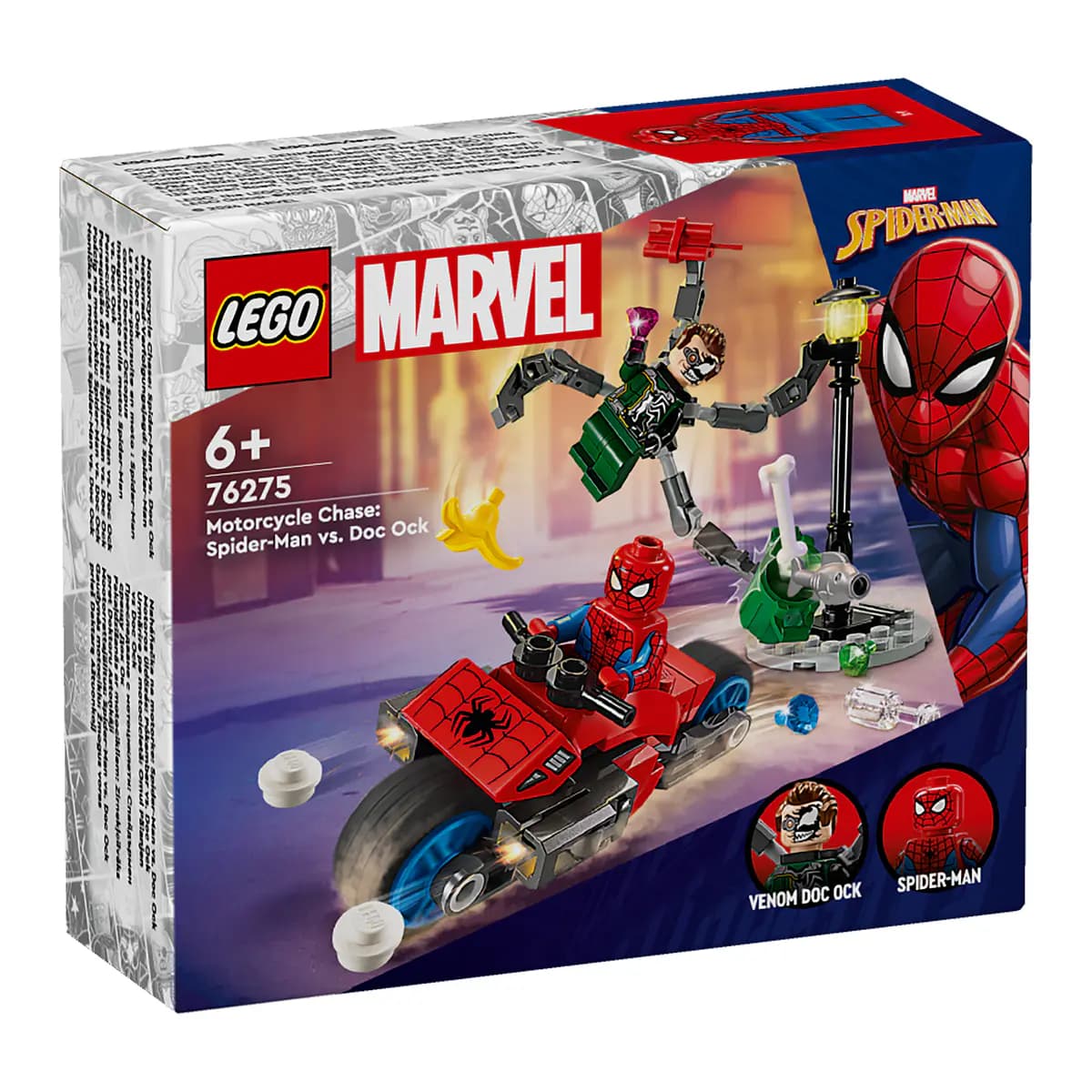 LEGO Marvel Perseguição de Mota: Spider-Man vs. Doc Ock - 76275
