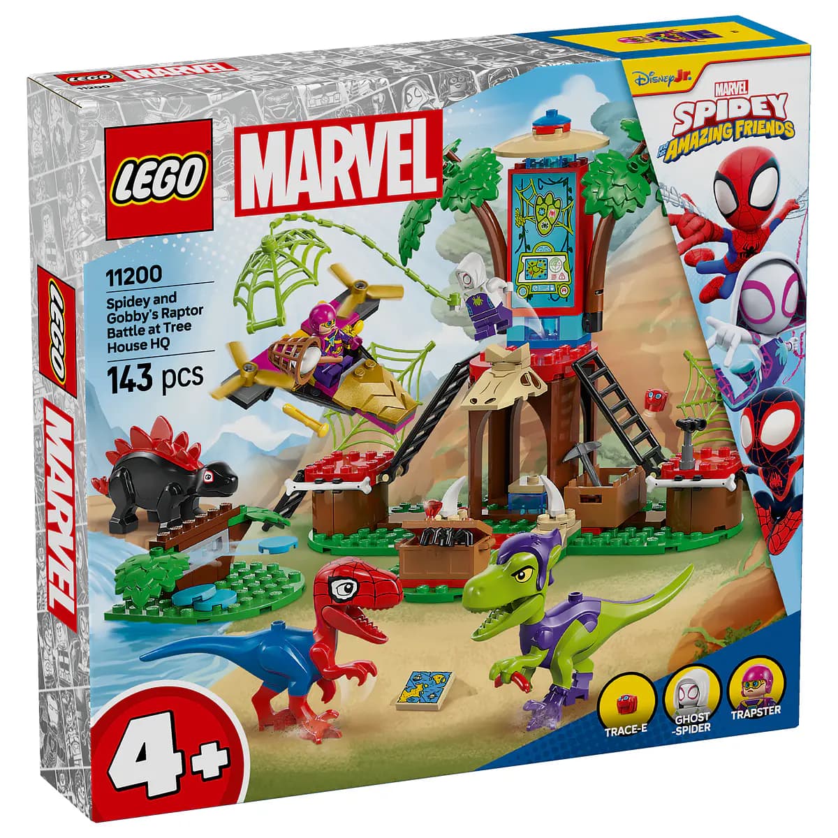LEGO Marvel Spidey e Gobby – Batalha de Raptors no Quartel-General da Casa da Árvore - 11200