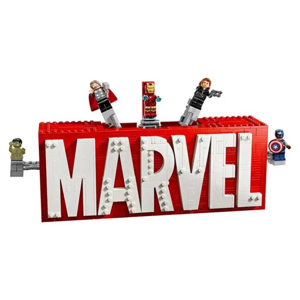 LEGO Marvel Logótipo Mervel e Minifiguras - 76313