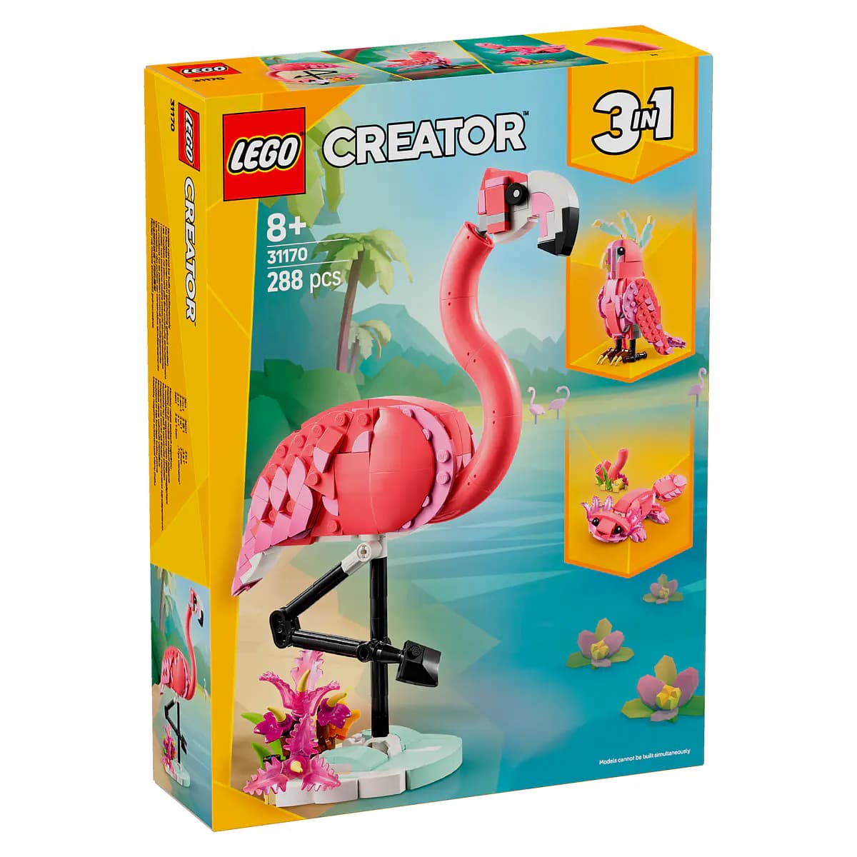 LEGO Creator 3-in-1 Animais Selvagens: Flamingo Cor-De-Rosa - 31170