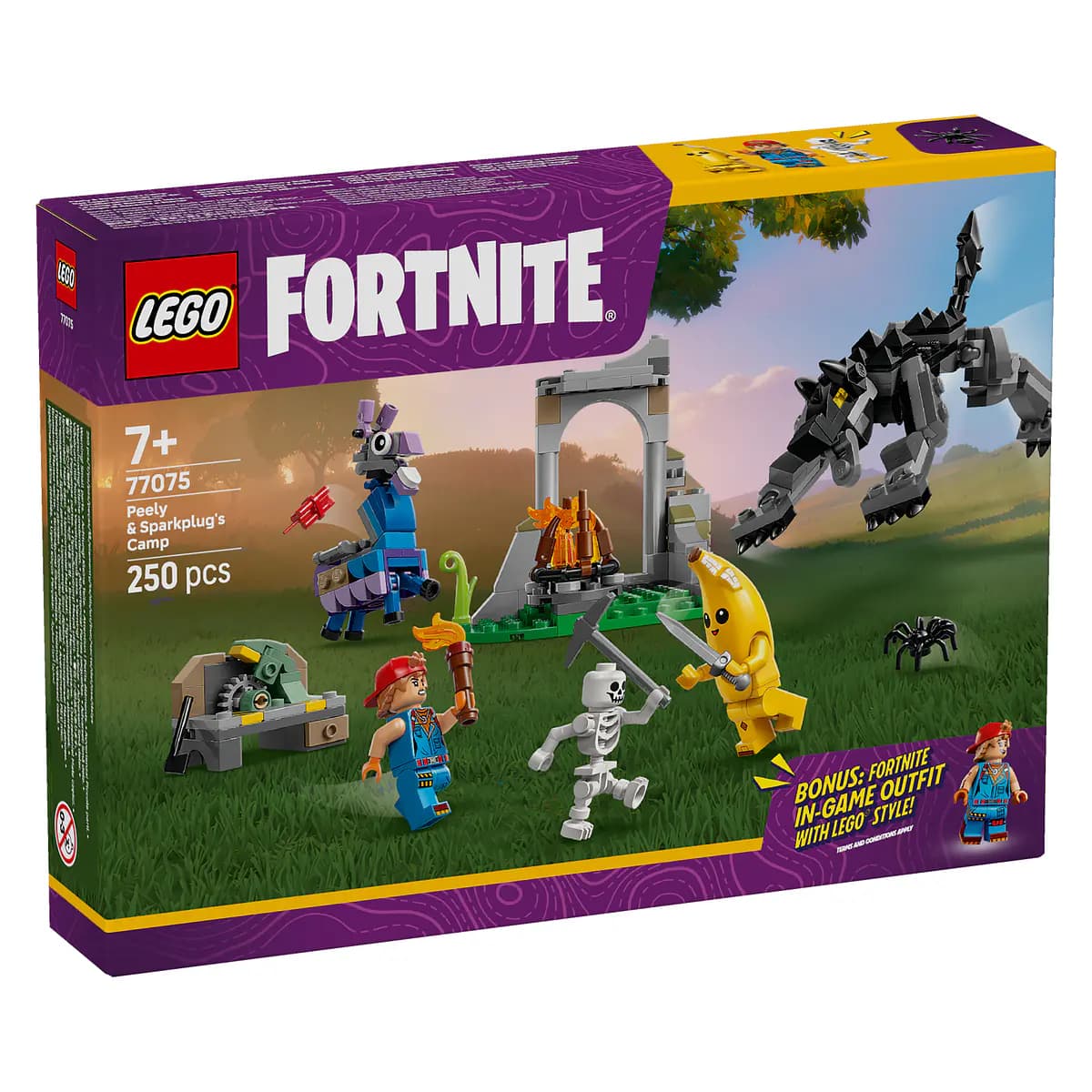 LEGO Fortnite Acampamento de Peely e Sparkplug - 77075