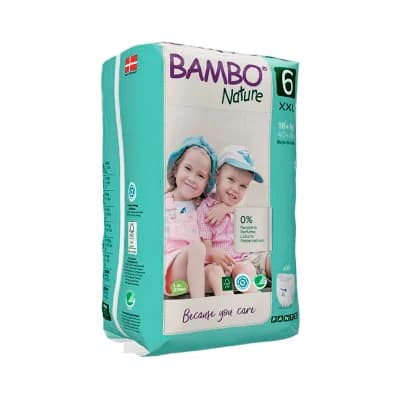 Fraldas Cueca Bambo Nature T6 +16 kg 18 unidades