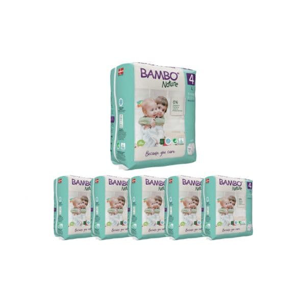 Bambo Nature Fraldas Tamanho 4 L 7-14Kg Pack 6x24 Un.