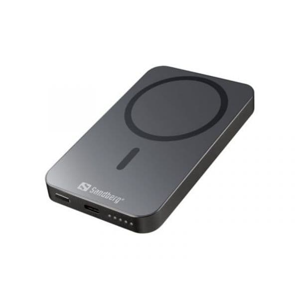 Powerbank Sandberg PowerBank Sandberg Mag Wireless 5000 ALU | 5000 mAh | Preto