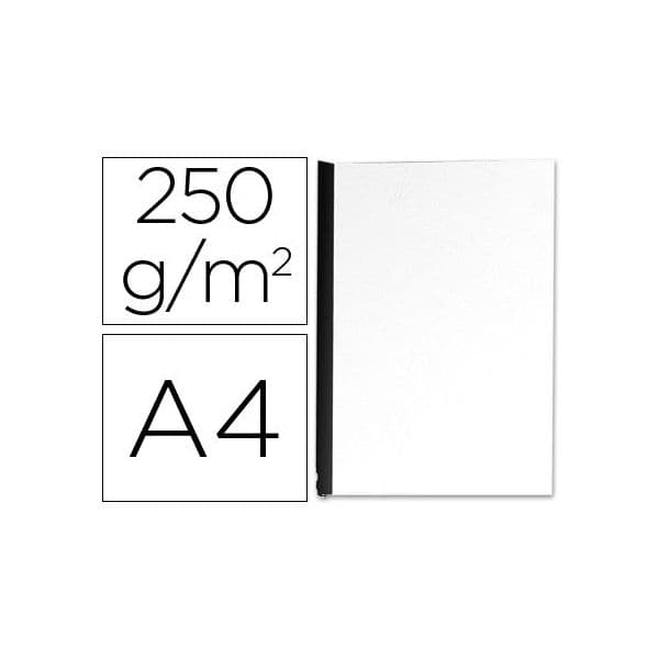 Q-Connect 100 un. Capas Cartão A4 Pele Sintética 250g Branco - KF00502