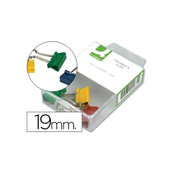 Q-Connect Caixa 6 Molas Metálicas Reversíveis 19mm - KF02035