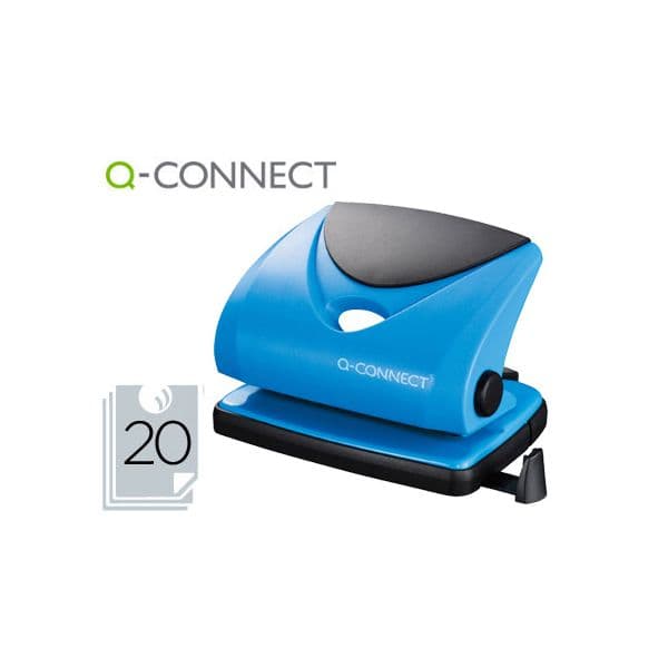 Q-Connect Furador 20 Fls Azul - KF02155