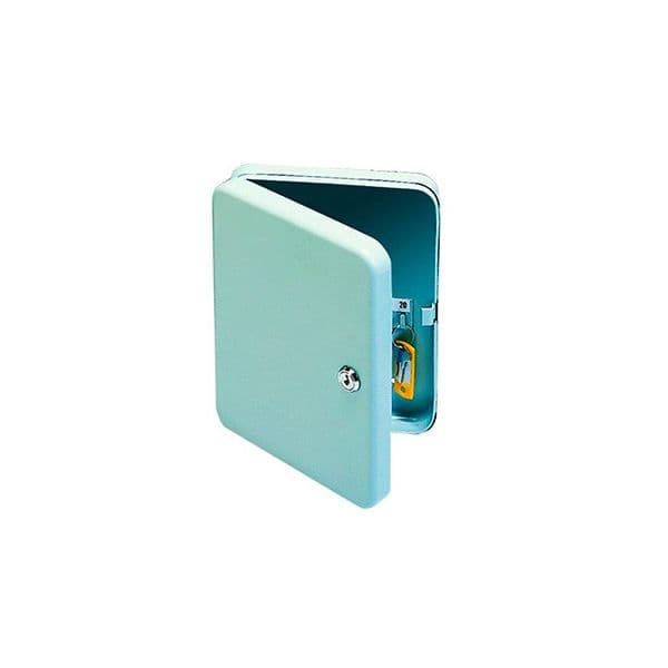 Q-Connect Armario Porta-Chaves Metalico 37x28x6 cm p/ 20 Chaves c/ Fechadura de Segurança