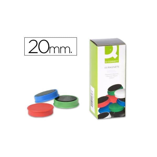 Q-Connect 10 un. Ímanes Sinalizadores 2cm Sortido - KF-02637