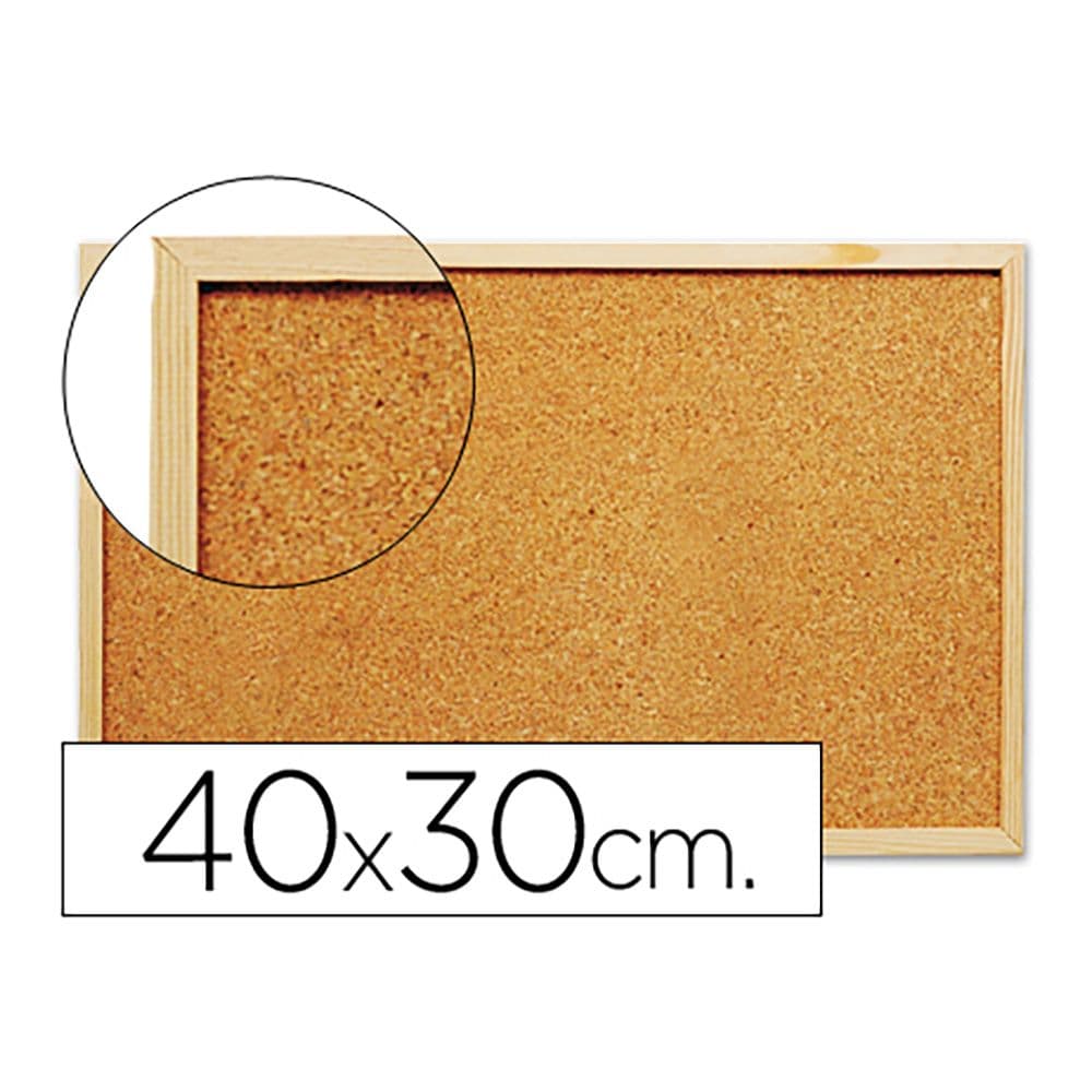 Q-Connect Quadro de Cortiça 300x400mm Caixilho Madeira - 21811