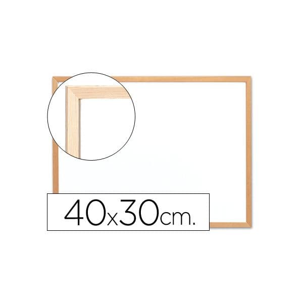 Q-Connect Quadro Branco Melamina 400x300mm Moldura Madeira - KF03569