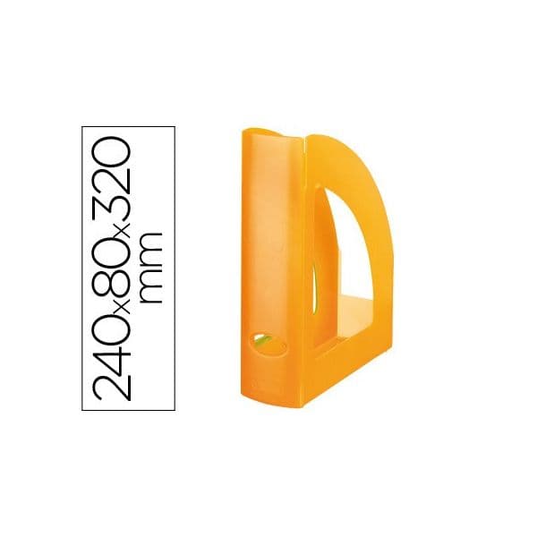 Q-connect Porta Revistas em Plástico Laranja - 43603