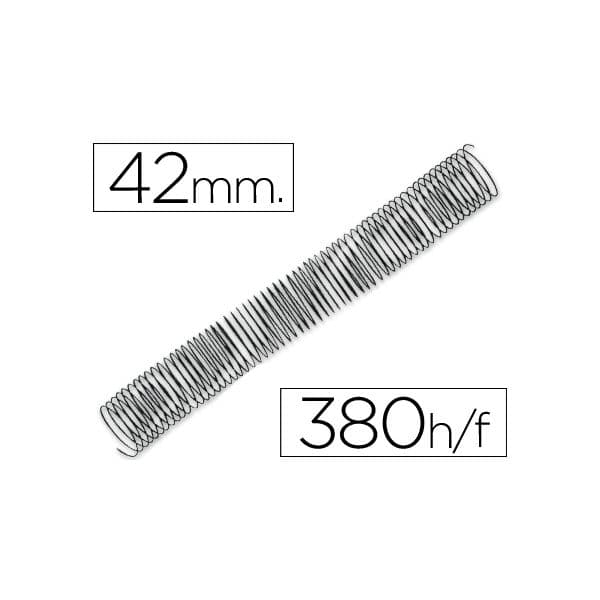 Q-Connect Espiral Metálica 56-4:1 Diâmetro 42mm Calibre 1.2mm 380 Fls - KF04460