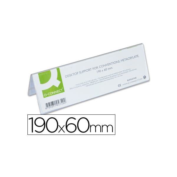Q-Connect Identificadores Secretaria Metacrilato 190X60MM