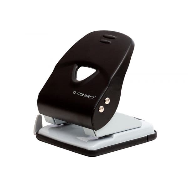 Furador Q-Connect KF14221, 2 furos, 40 folhas, Preto