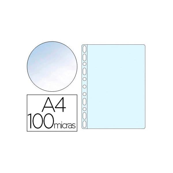 Q-connect Bolsa Catálogo Din A4 100 Microns Cristal 10 un.
