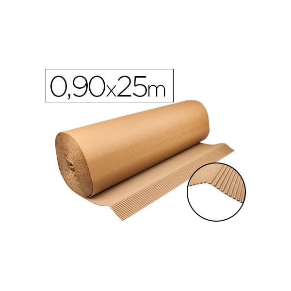 Q-Connect Rolo Cartão Canelado 0,90x25m 250g/m2 Kraft