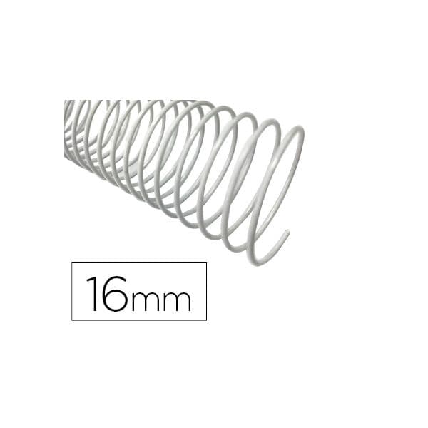 Q-connect Espiral Metálica Branco 64 5:1 16mm 1.2mm 100 un.