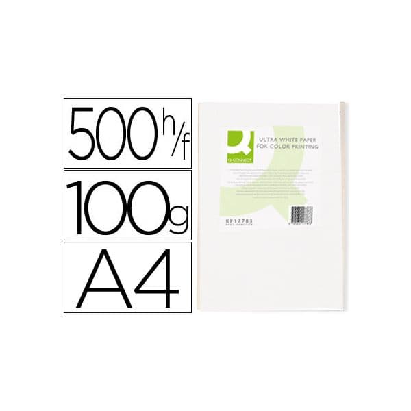 Q-Connect Resma 500 Fls Papel A4 100g Ultra Branco - KF17784