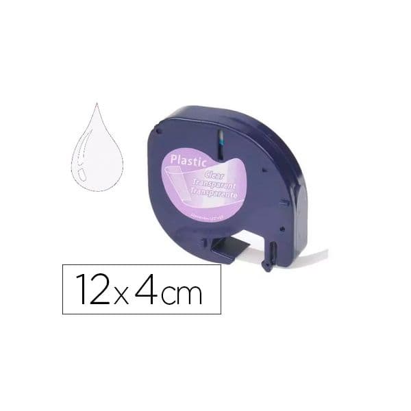 Fita 12mm X 4mt Transparente para Maquina Letratag Compativel