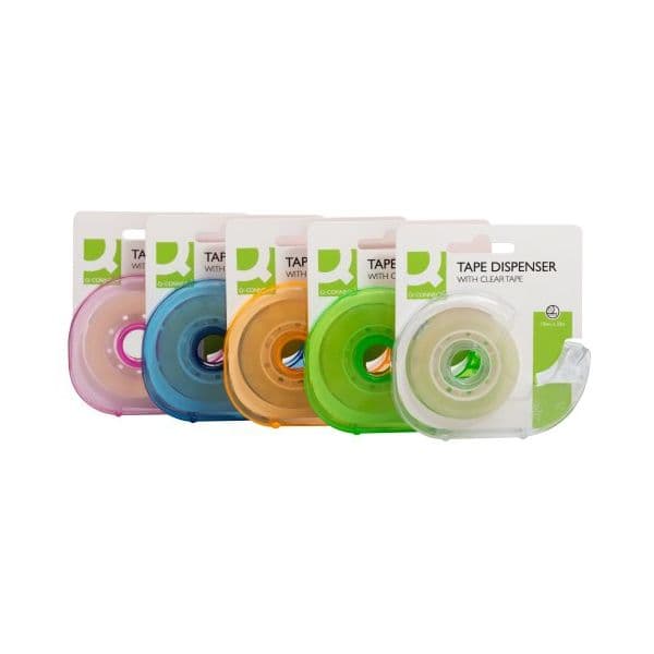 Q-Connect Mini Desenrolador para Fitas 19mm x 33m Cores Sortidas KF27009