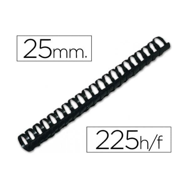 Q-connect Argolas Pvc 25 Mms Pack 50 Un Pretas KF32118