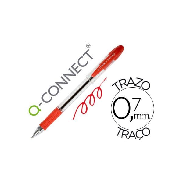 Q-Connect 12 un. Esferográficas Delta Vermelha - KF-00377