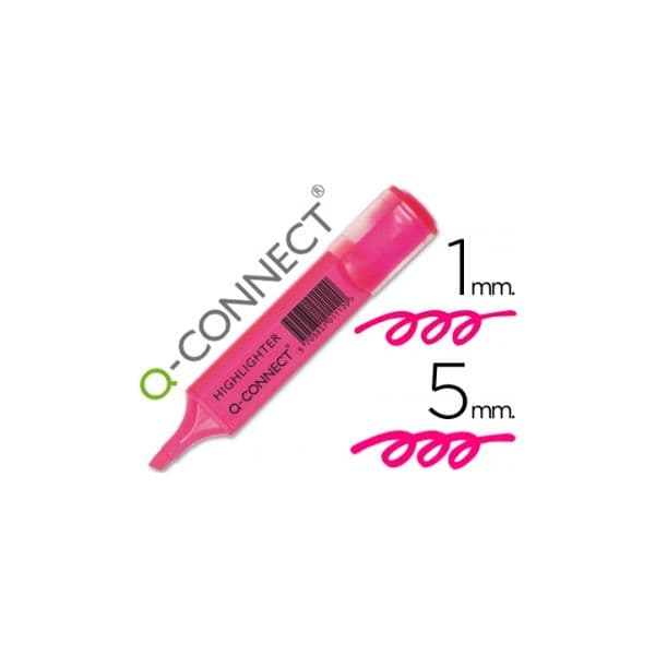 Q-Connect 10 un. Marcadores Fluorescentes Rosa - KF-01112