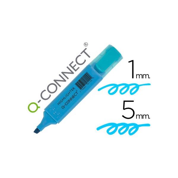Q-Connect 10 un. Marcadores Fluorescentes Azul - KF-01114