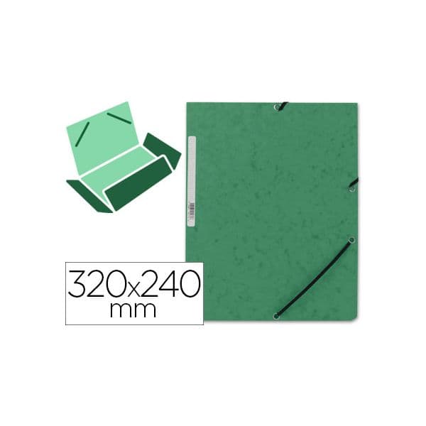 Q-Connect Pasta A4 c/ Elásticos Verde - KF02168