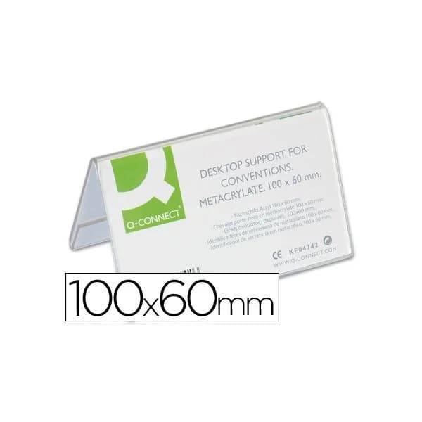 Q-Connect Identificadores Secretaria Metacrilato 100X60MM 10 Un. - KF-04742