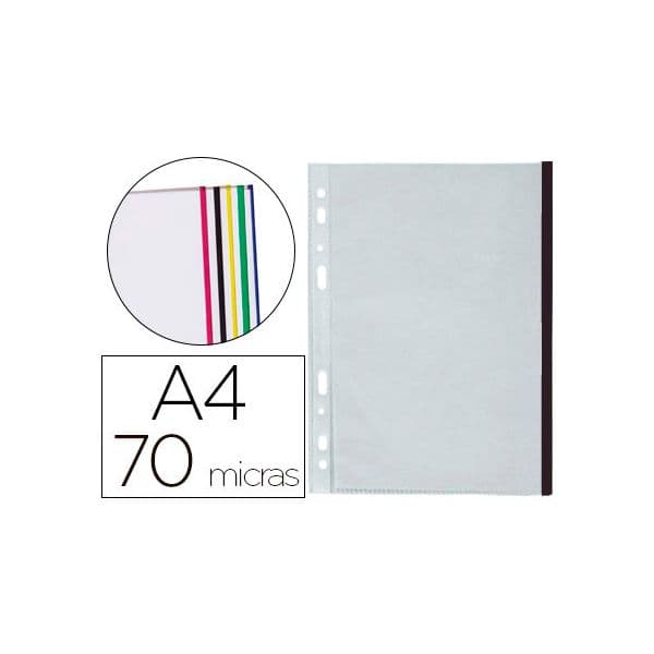 Q-connect Bolsa Catálogo Din A4 70 Microns Pp Cristal C/ Borda Preta 10 un. - OFF068814CE