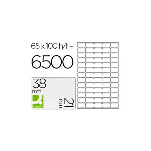 Q-Connect Etiquetas Adesivas 100Fls 38,1x21,2mm - KF01581