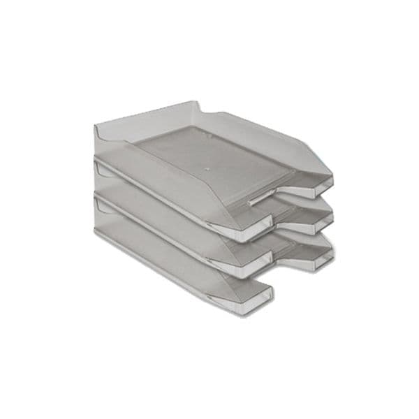 Q-Connect 6 un. Tabuleiro Secretaria Plastico Cinza Escuro Tr - 5706003041990