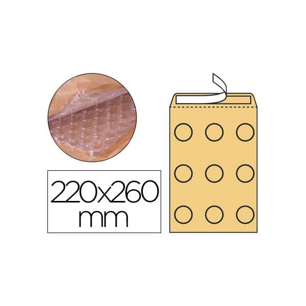 Q-Connect 100 un. Envelopes E/2 Bolhas 220x260mm Cream - KF16582