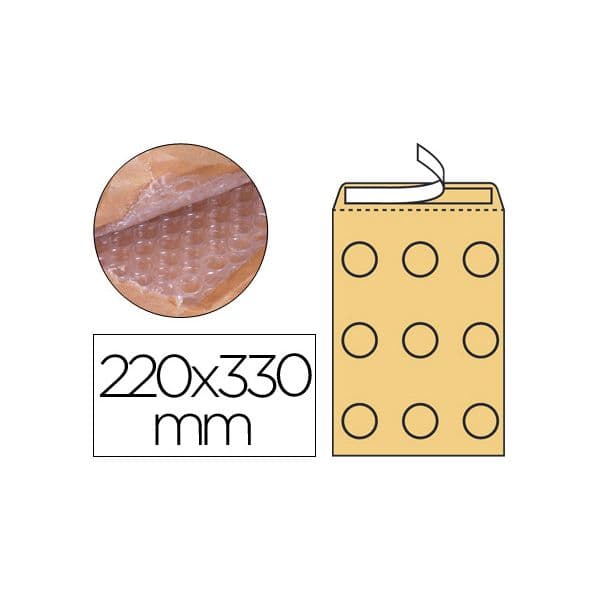 Q-Connect 50 un. Envelopes F/3 Bolhas 220x330mm Cream - KF16583