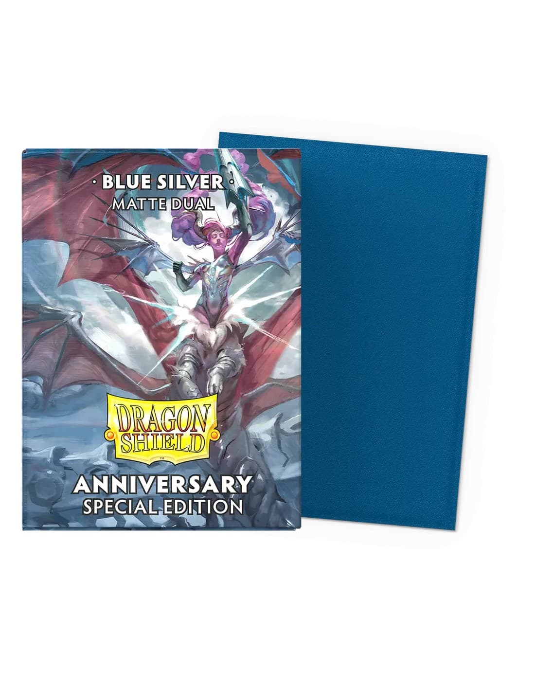 Dragon Shield Sleeves DUAL MATTE (100) COBALT SILVER