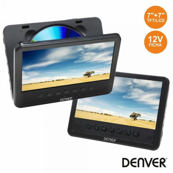 Denver Leitor Dvd Portátil 7" C/ Lcd Usb Colunas + Lcd Extra
