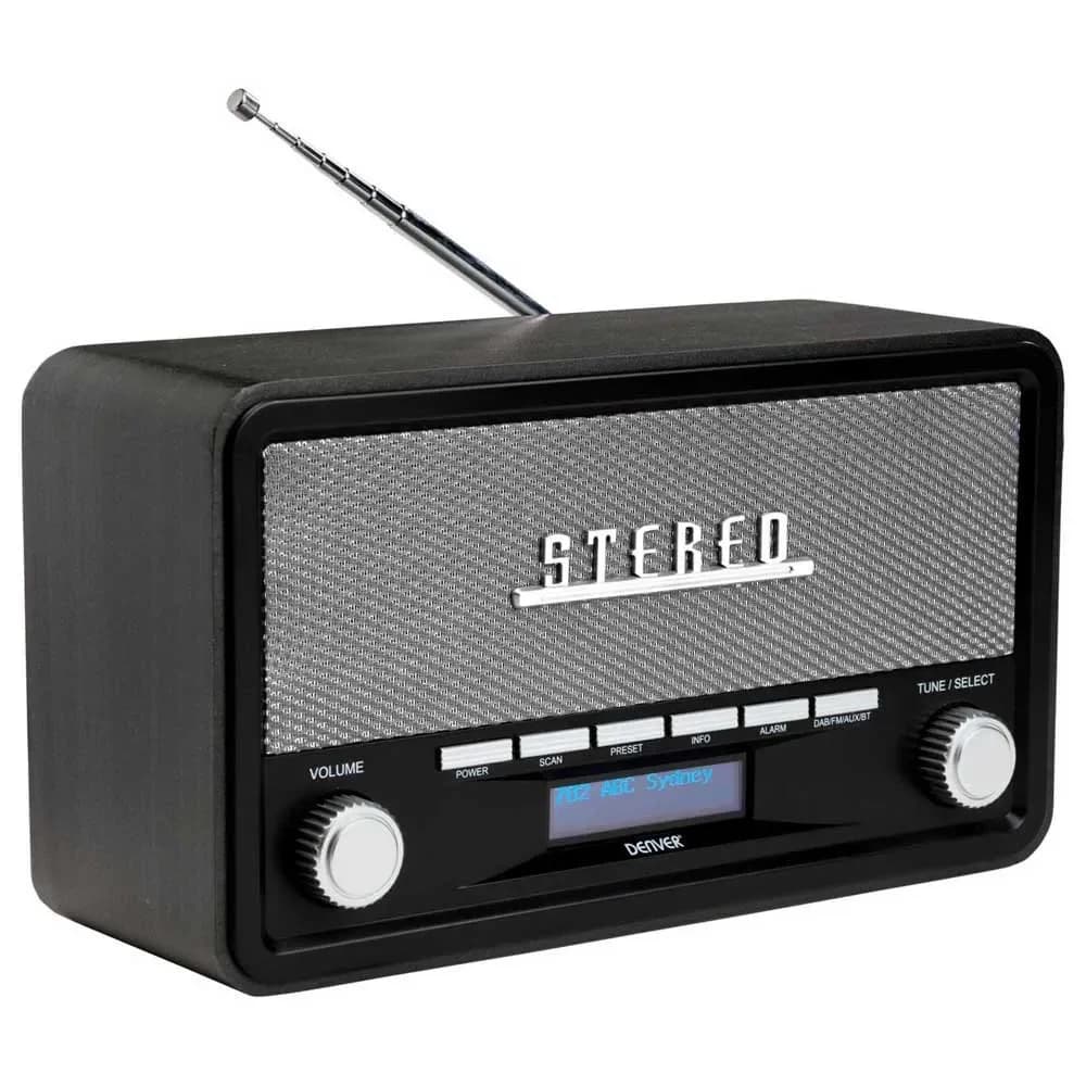 Denver Rádio Retro FM/AUX/MP3 Dab 18 Dark Grey