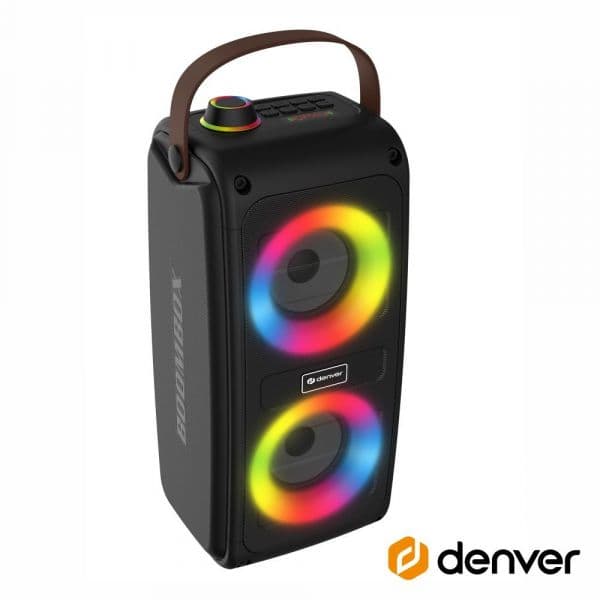 DENVER Coluna Bluetooth Portátil 2x5W AUX/USB/SD/MIC